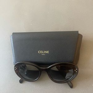 Celine Cat Eye Sunglasses in Acetate Dark Havana